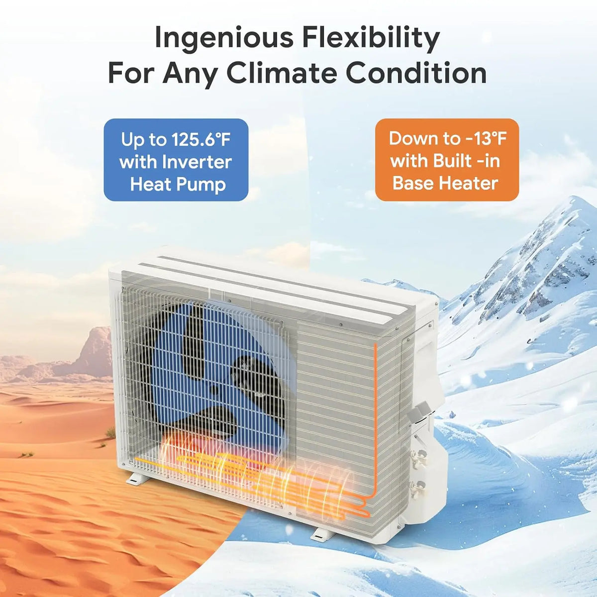 24,000 BTU Wi-Fi Enabled Mini Split Air Conditioner & Heater