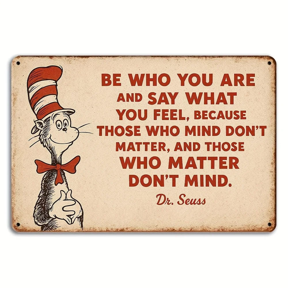 Dr. Seuss metal sign, 20x30cm.