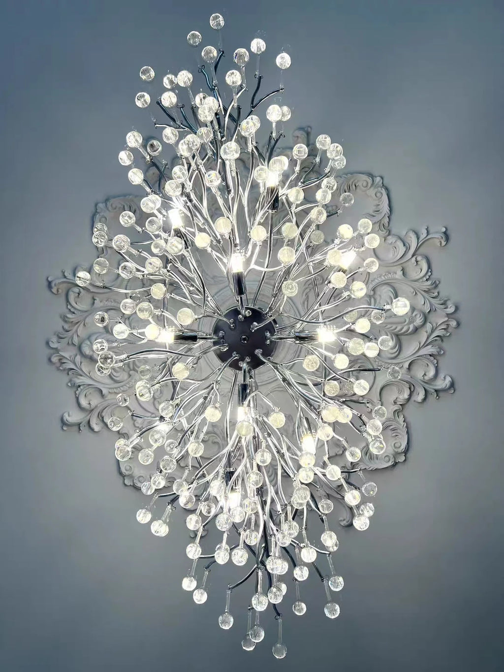 Rectangular Crystal Chandelier For Dining Room