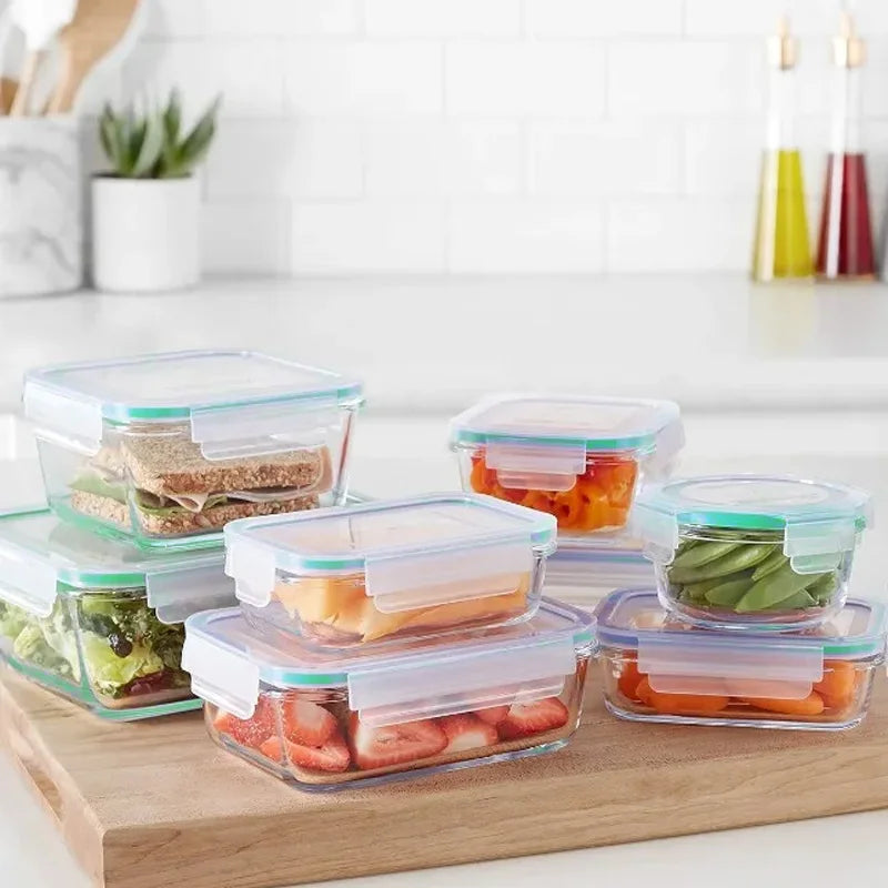 Glass Food Storage Containers 4-Pack with Lids
