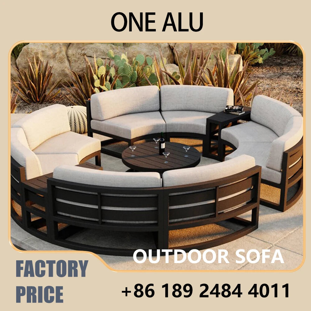 Round Outdoor Sofa Set -  Waterproof for Luxury