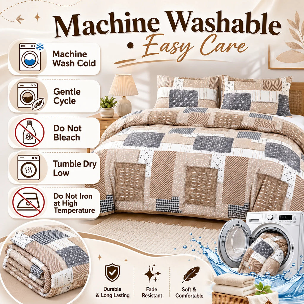 Boho Patchwork Duvet Cover Set