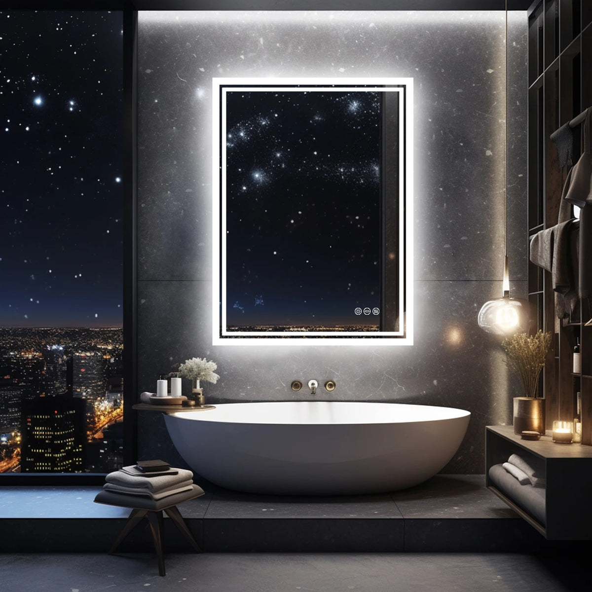 LED Backlit Mirror Bathroom Vanity
