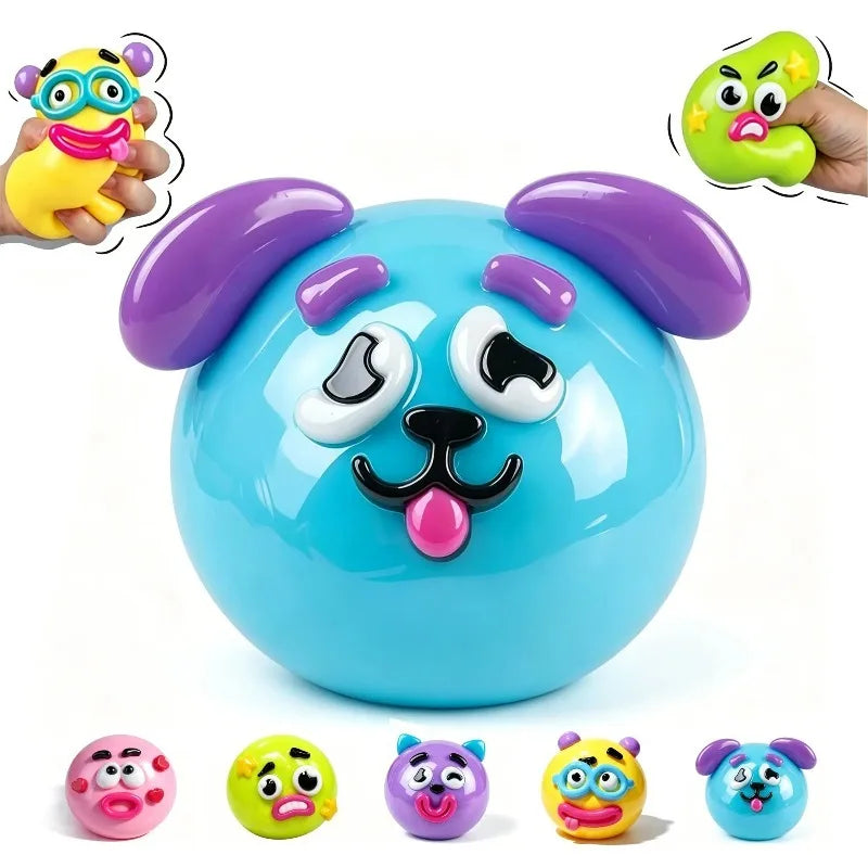 NEW Squishy, Curiosities Dog Face Swap Squishy Toy