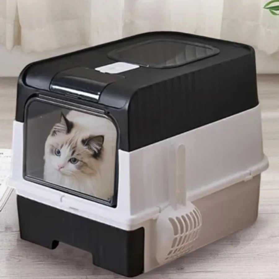 Cat Litter Box Enclosed Removable Litter Box