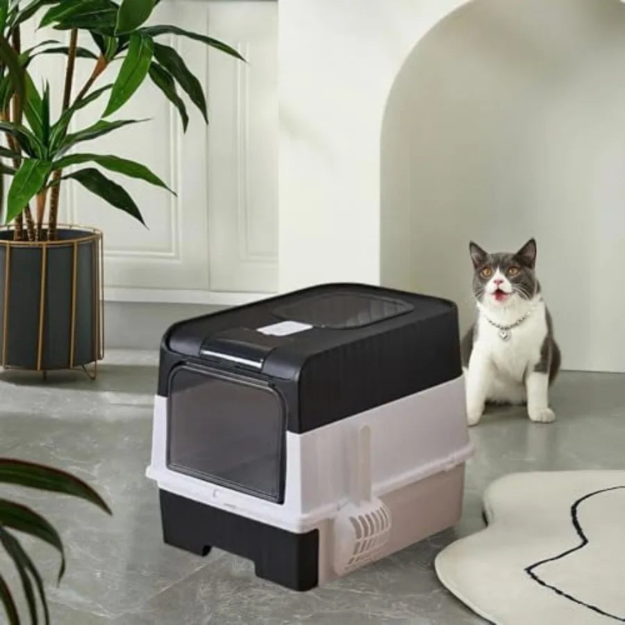 Cat Litter Box Enclosed Removable Litter Box
