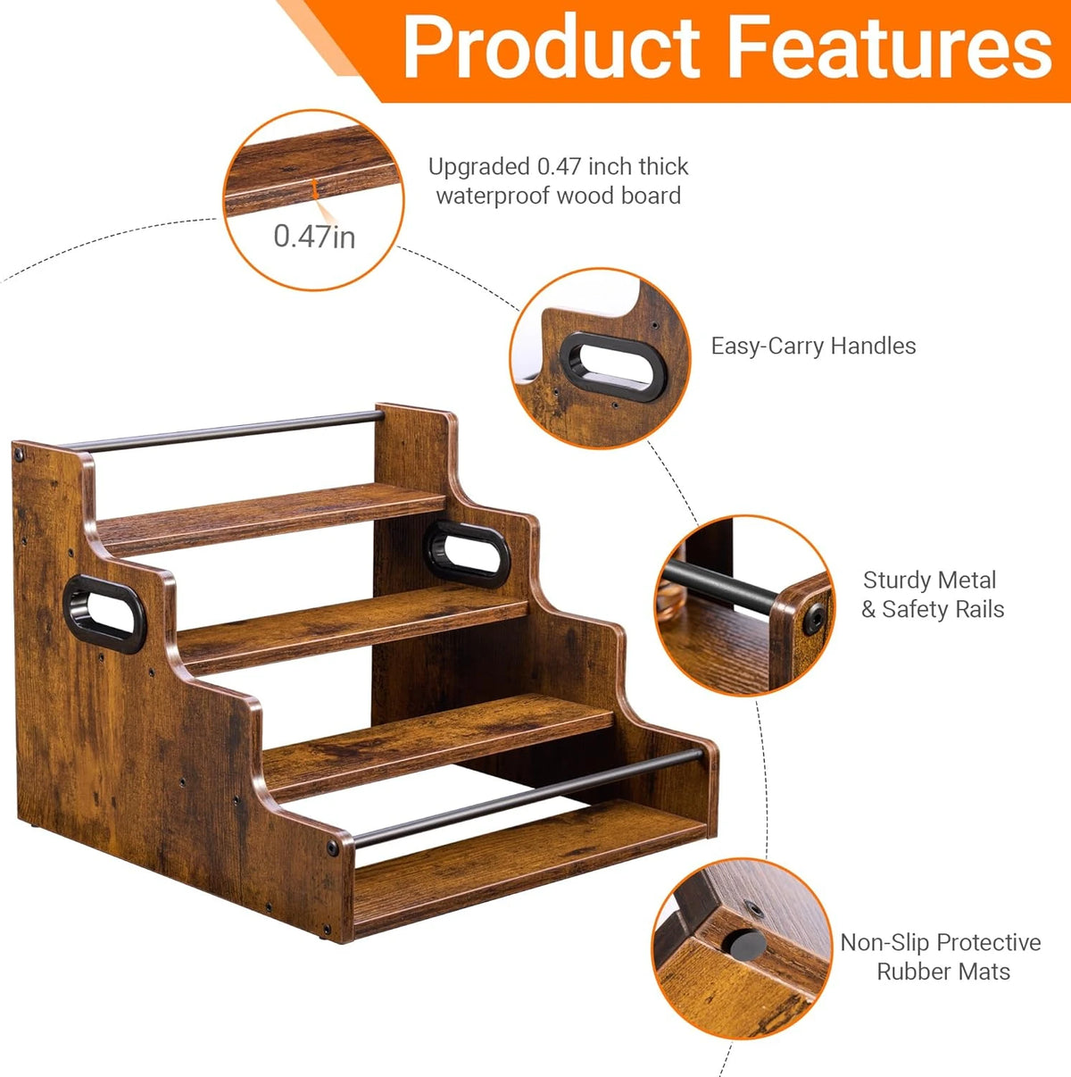 3 Step Countertop Liquor Wine Rack