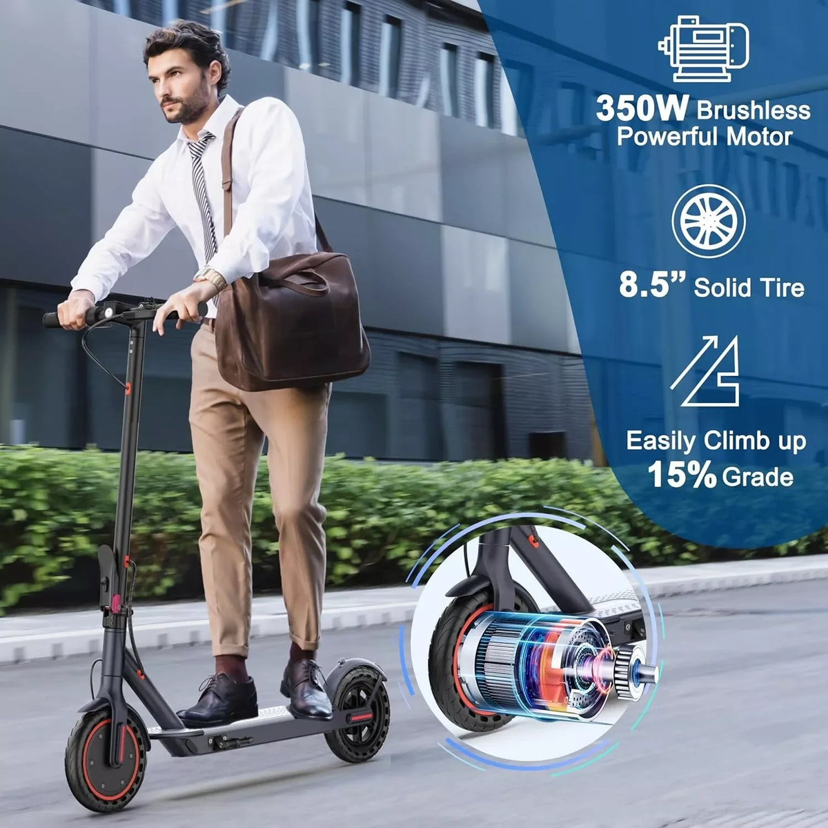 Electric Scooter 350W 19mph Max Speed