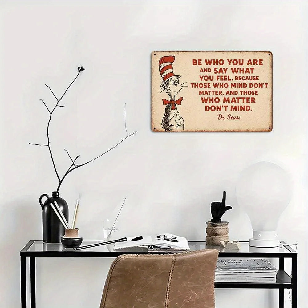 Dr. Seuss metal sign, 20x30cm.