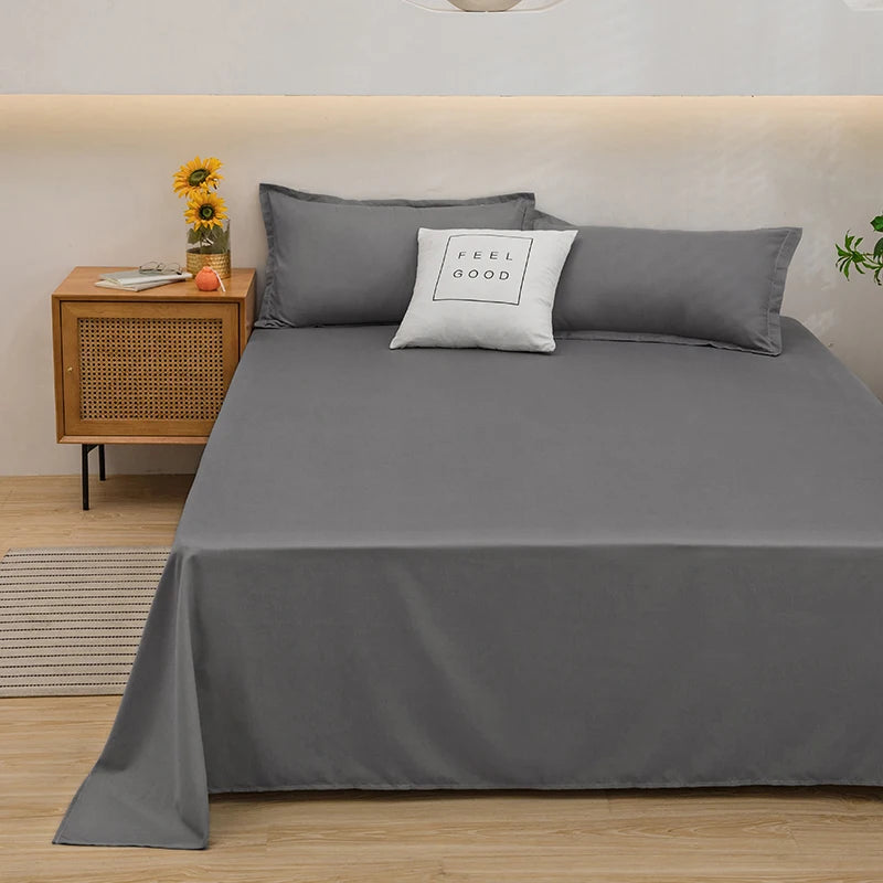 Single/Queen/King Flat Bedsheets Soft Home Bed Linen