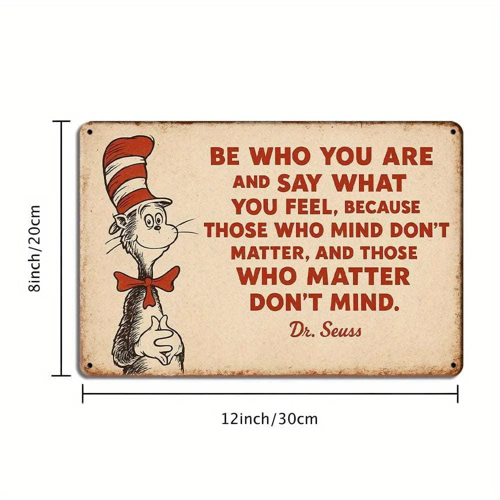Dr. Seuss metal sign, 20x30cm.