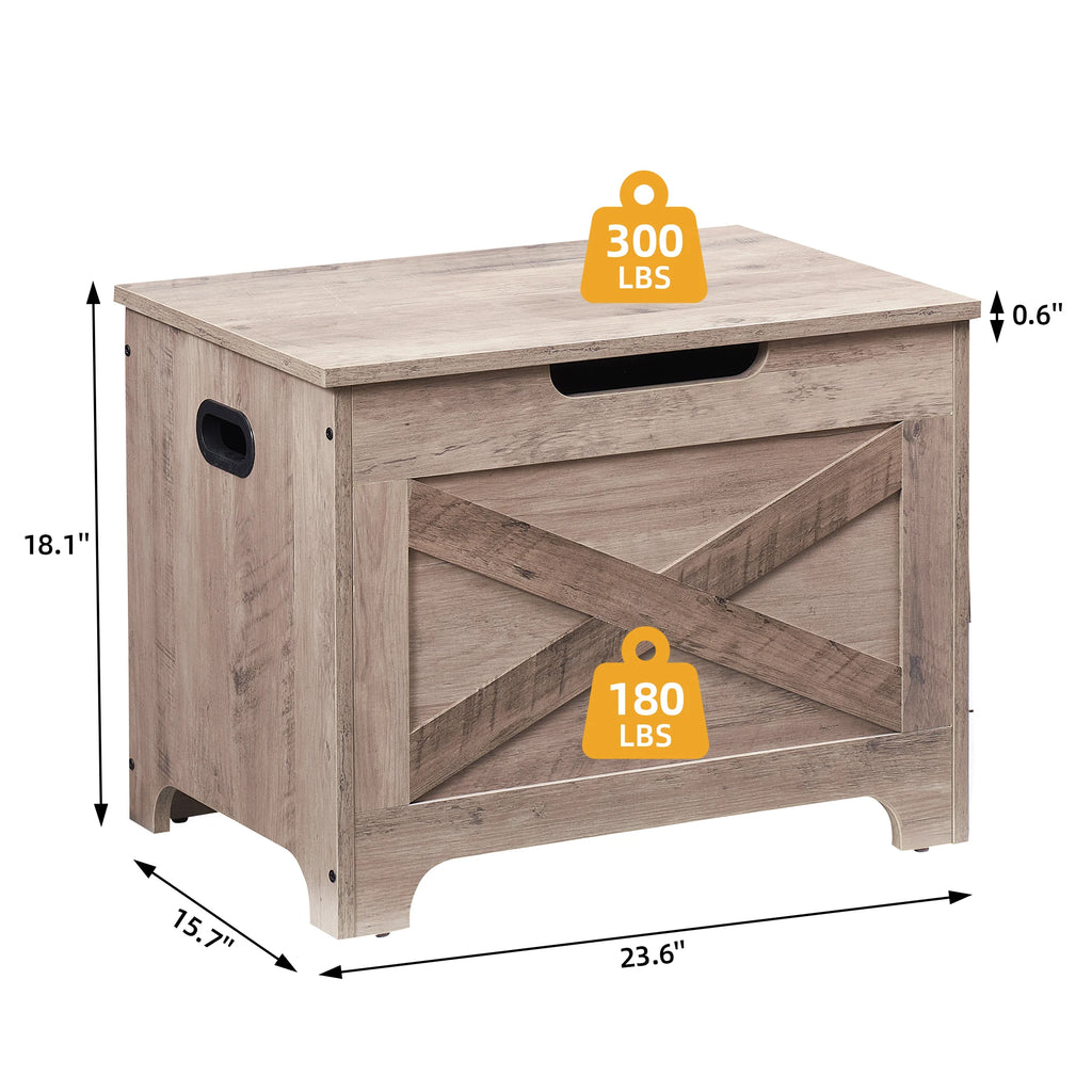 Storage Bench Storage Chest with 2 Safety Hinges