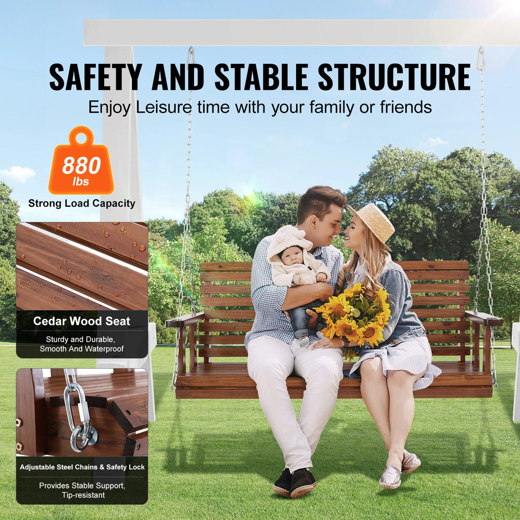Wooden Porch Swing 5 ft Patio bench swing