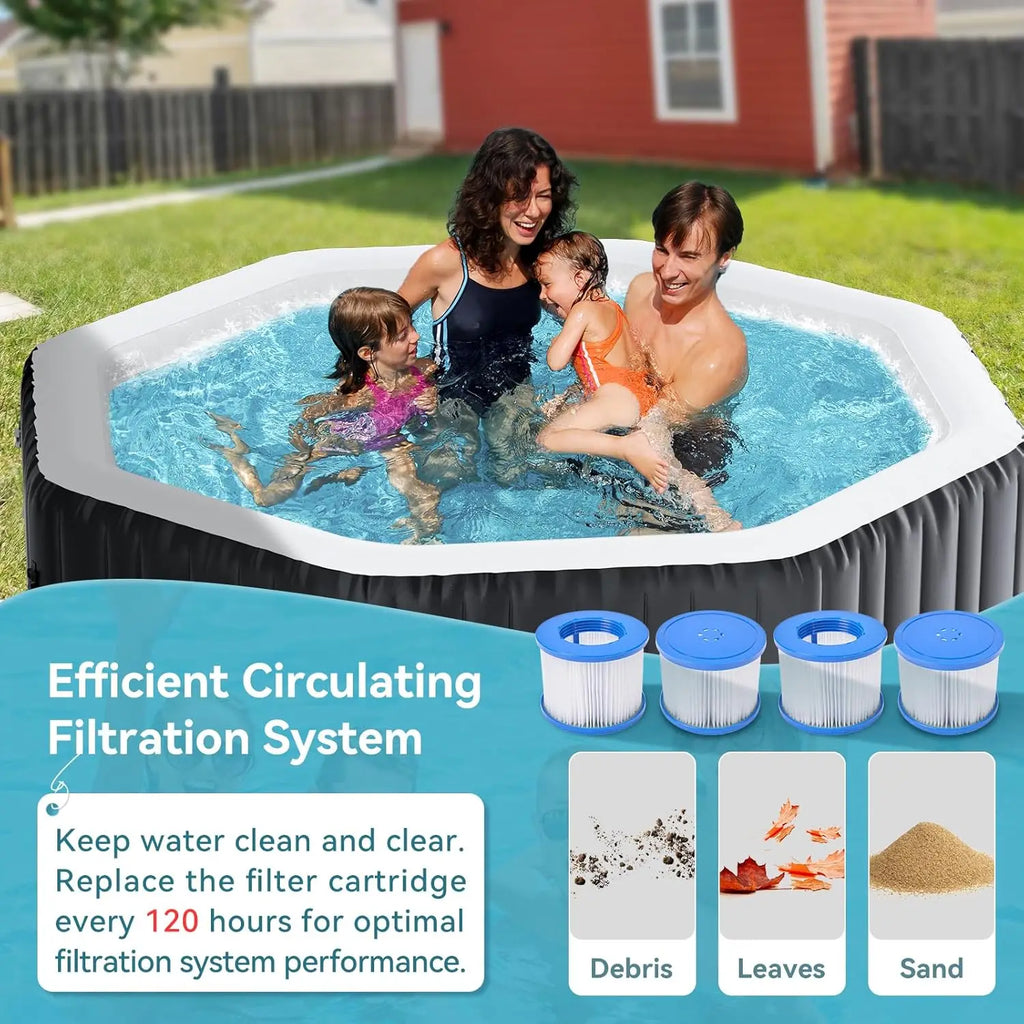4-6 Person Inflatable Hot Tub Blow Up