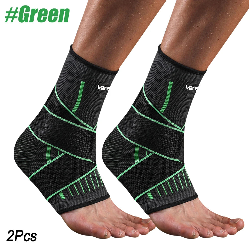 Adjustable Elastic Ankle Brace Compression Sleeve Foot Support