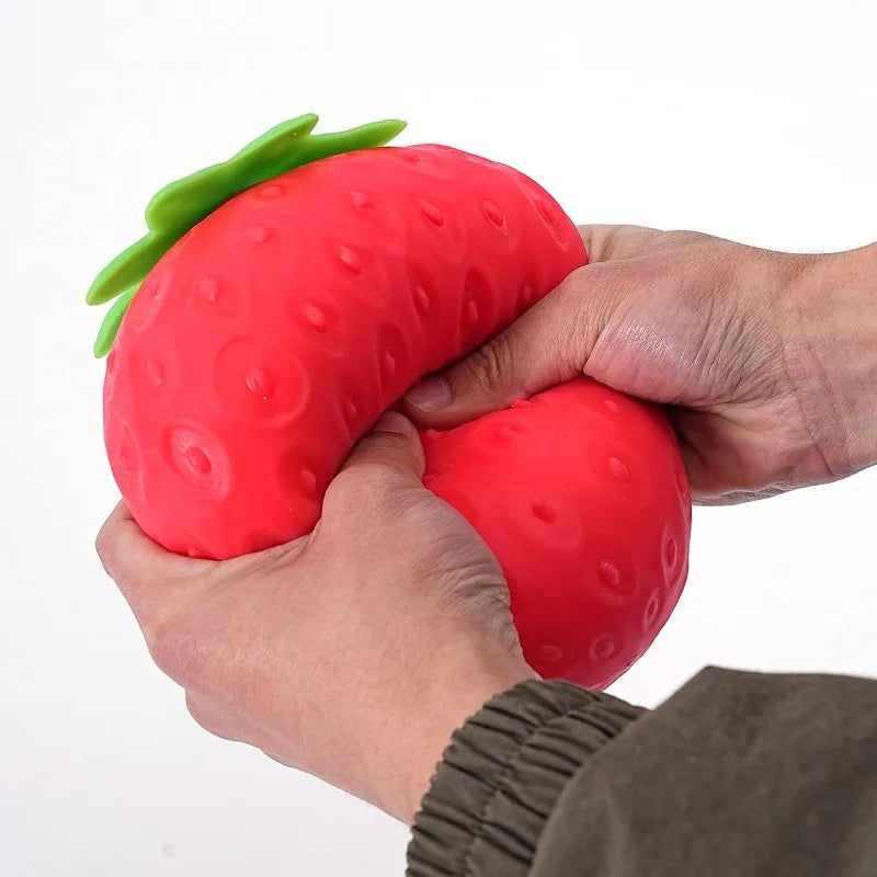 Giant Strawberry Squishy Toy Venting Ball for Adults Friends Gifts
