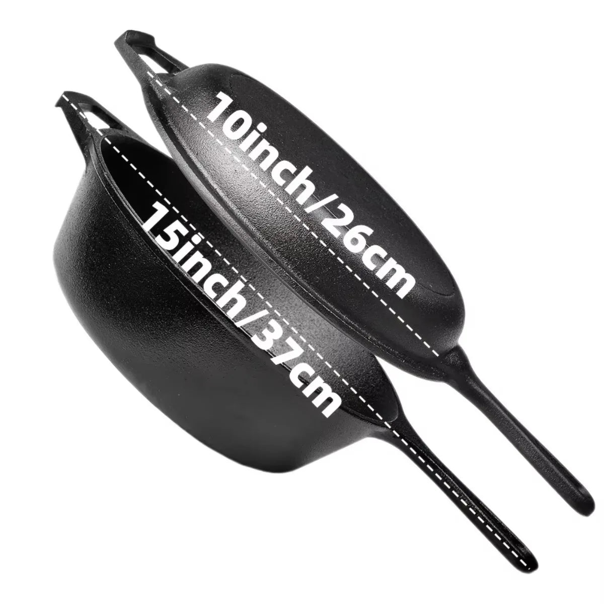 3-Piece Pre-Seasoned Cast Iron Skillet Set – 6”, 8”, 10”