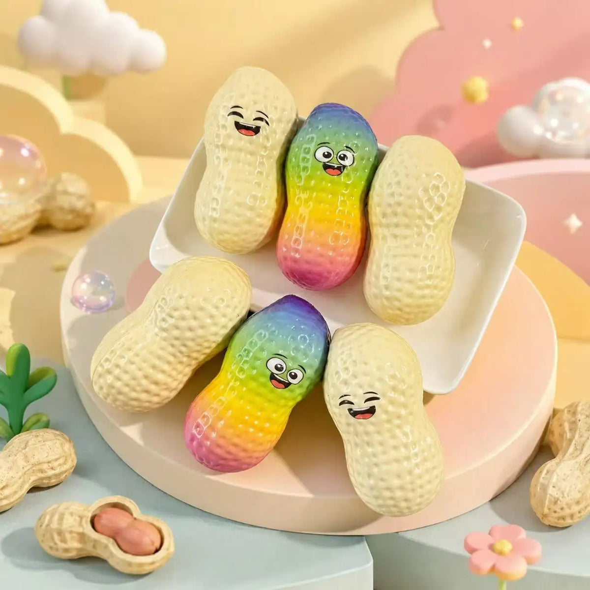 Peanut Stress Ball Crunchy Squeeze Ball Squishy Toy