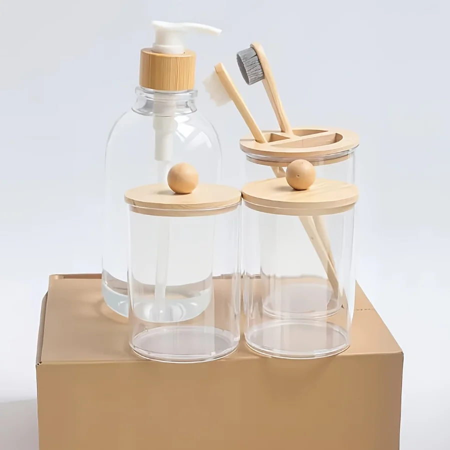 Boho Bathroom Accessories Sets Complete Bathroom Canister Accessory
