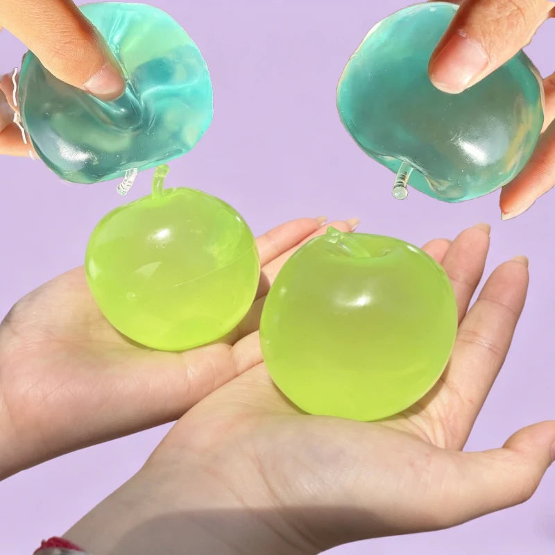 Apple Moldable Stress Ball Coconut Oil Squishy Transparent