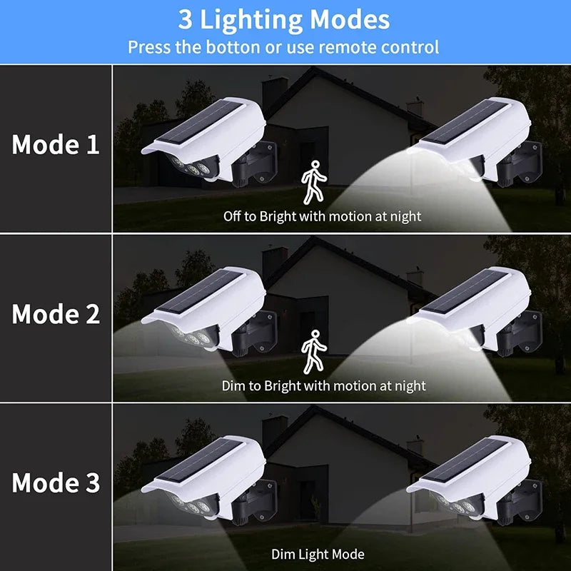 77LED Solar Light Simulation Security Dummy Camera Motion Sensor