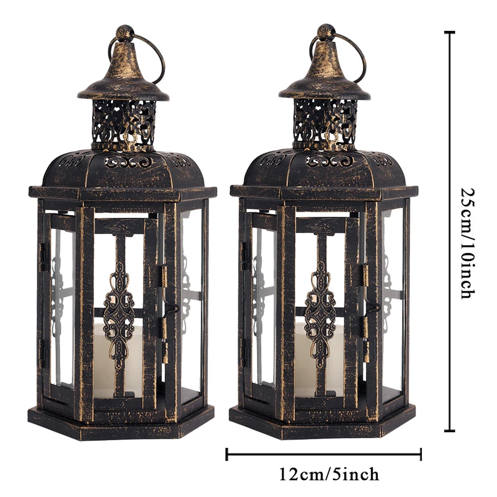 Vintage Nordic Candle Holder Hanging Lantern