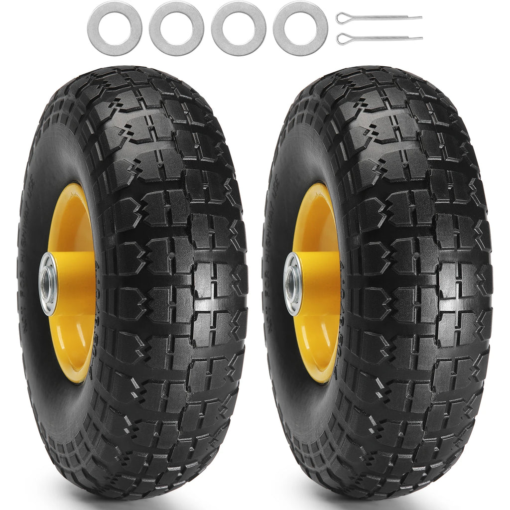 Tire Wheel 10" Flat Free Tubeless Tires