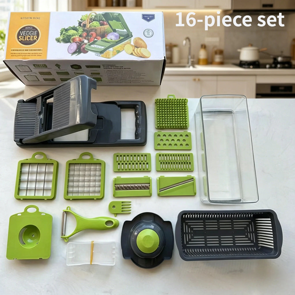 16-In-1 Vegetable Chopper, Professional Onion Chopper