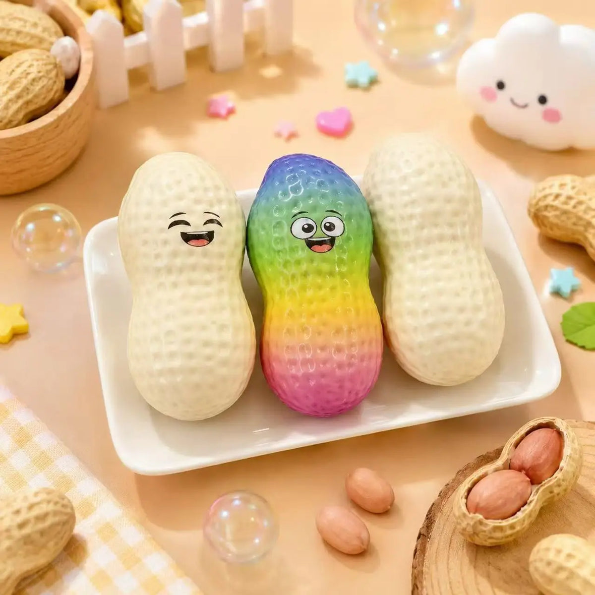 Peanut Stress Ball Crunchy Squeeze Ball Squishy Toy