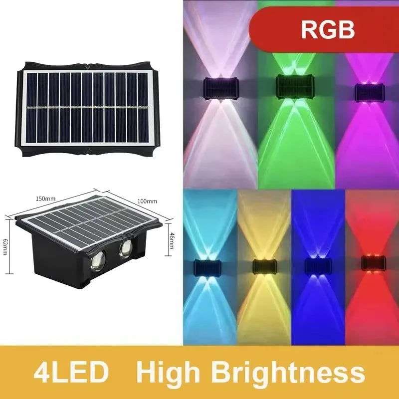 Solar LED Light Waterproof Up And Down Luminous Lighting