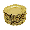 24Pcs Gold Chargers PP Plate Decoration Table Setting