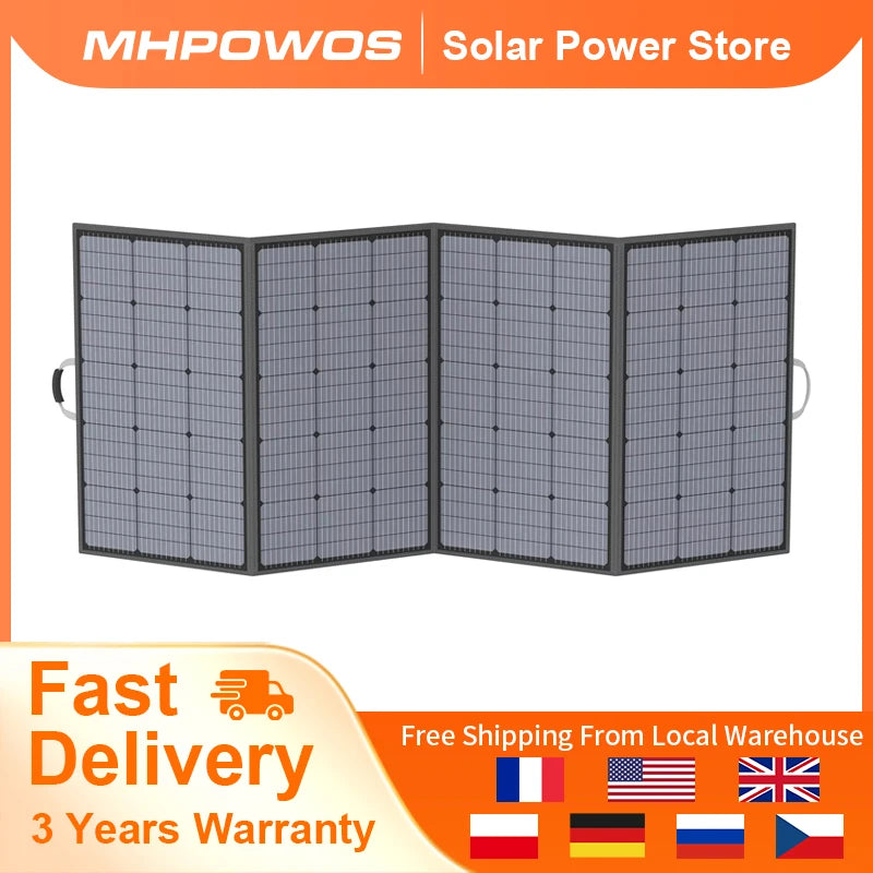MHPOWOS 400W 220W 110W Solar Charger Portable Waterproof