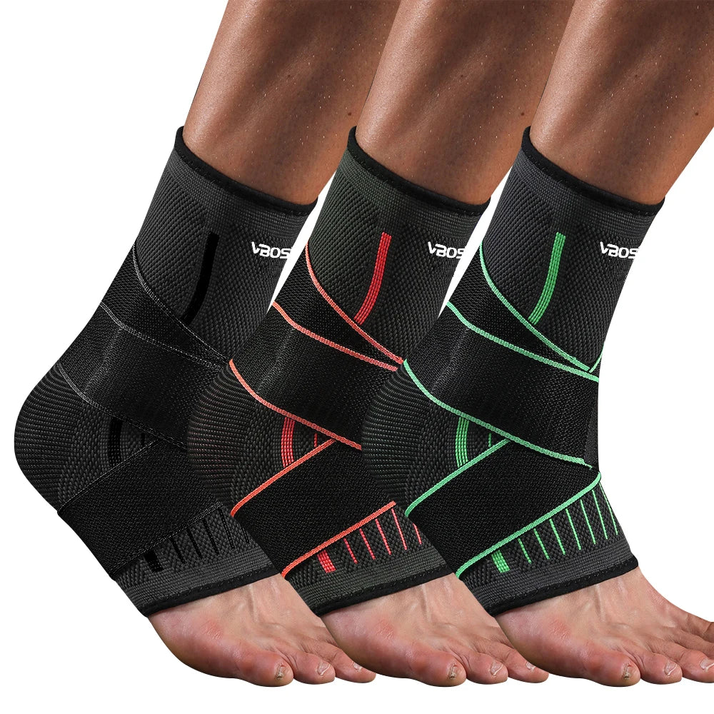 Adjustable Elastic Ankle Brace Compression Sleeve Foot Support