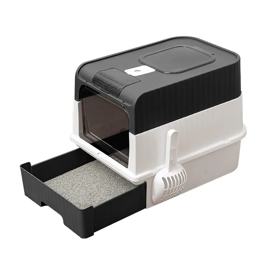 Cat Litter Box Enclosed Removable Litter Box