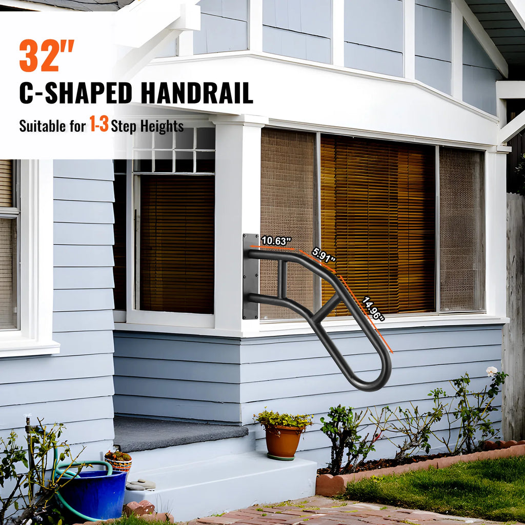Handrails for Outdoor Steps Wall Mount Safety Railings