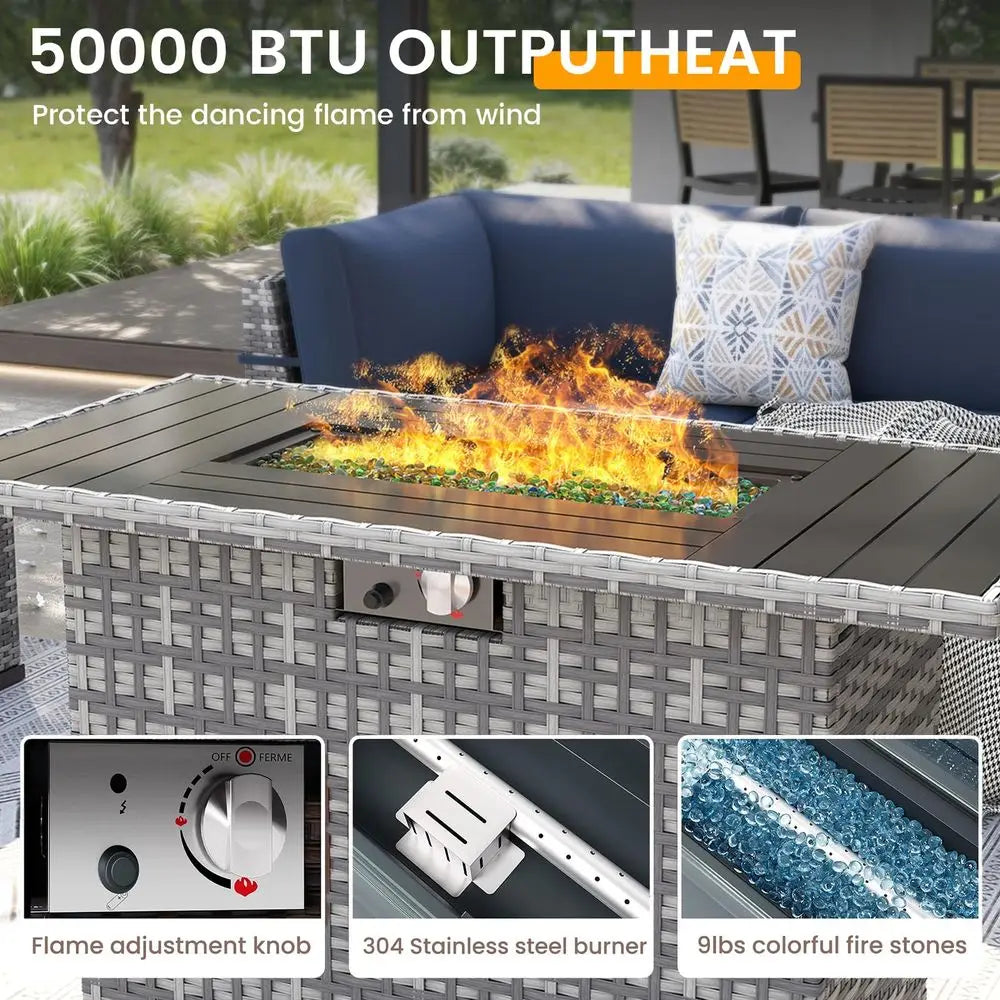 8 PCS Outdoor Sectional Furniture Sets