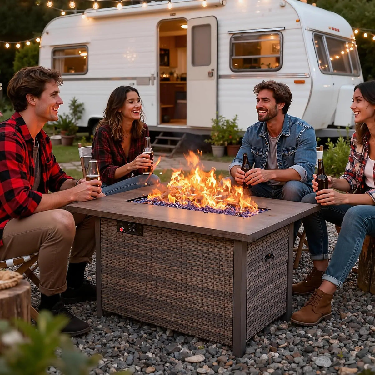 42in 50000BTU Propane Fire Pit Table