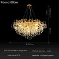 Rectangular Crystal Chandelier For Dining Room