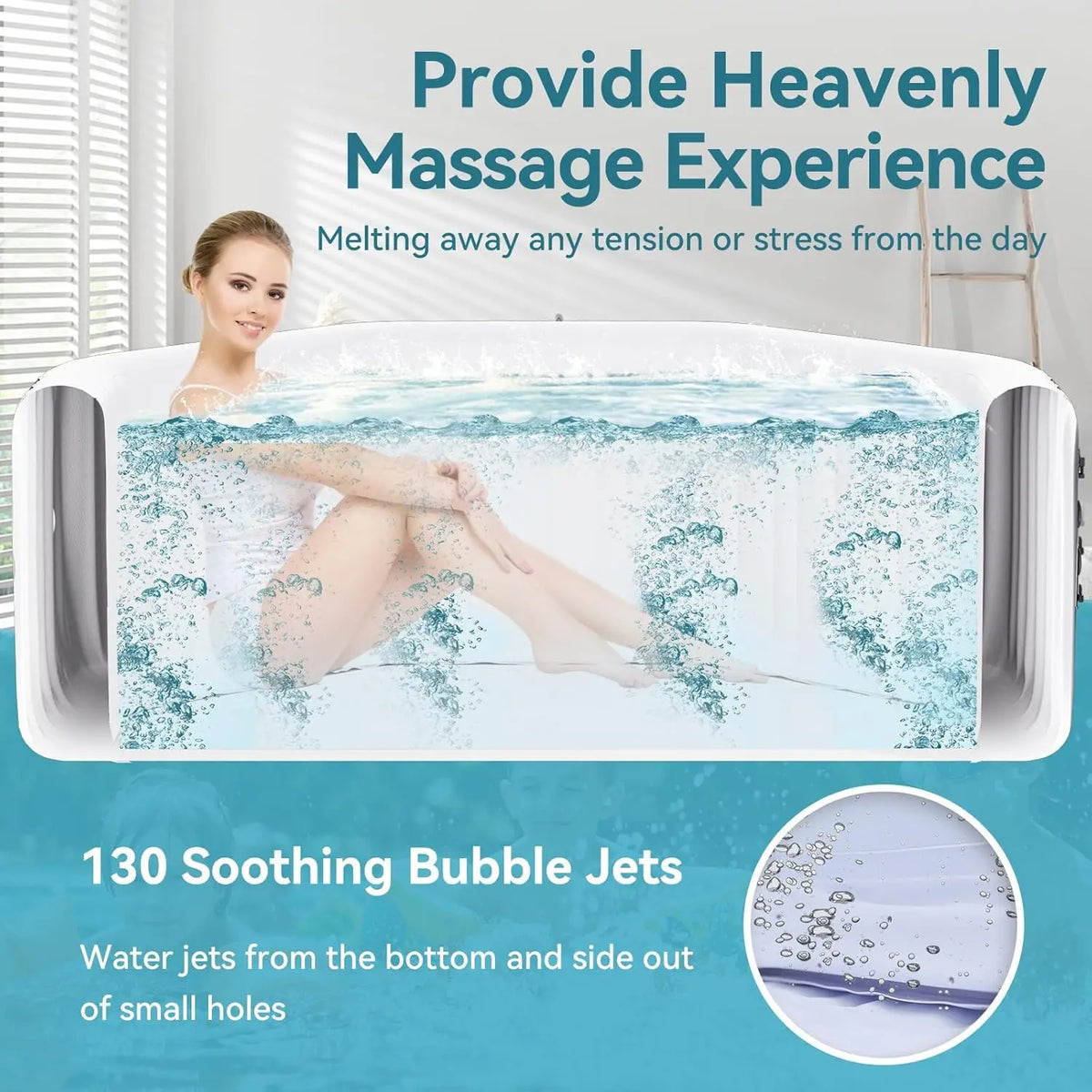 4-6 Person Inflatable Hot Tub Blow Up