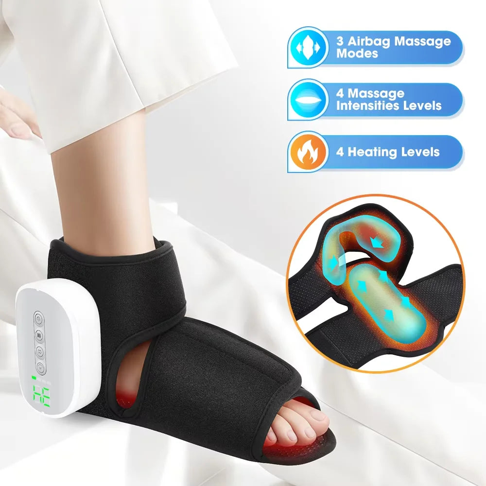Electric foot and hand massager can vibrate and heat