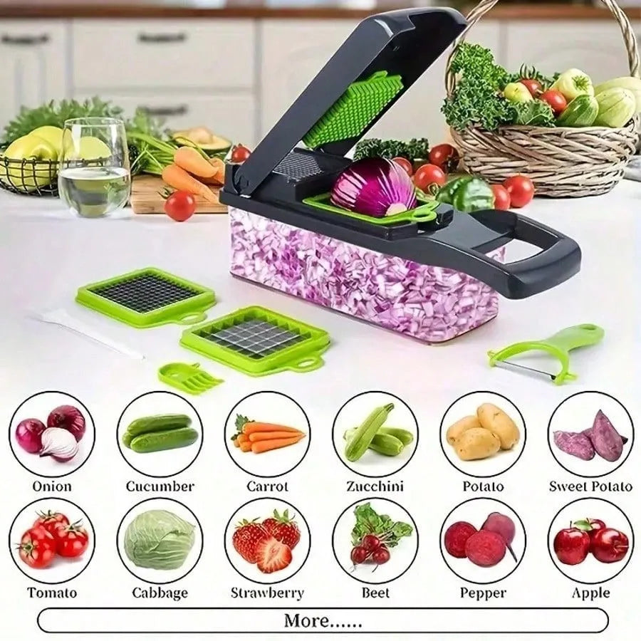16-In-1 Vegetable Chopper, Professional Onion Chopper