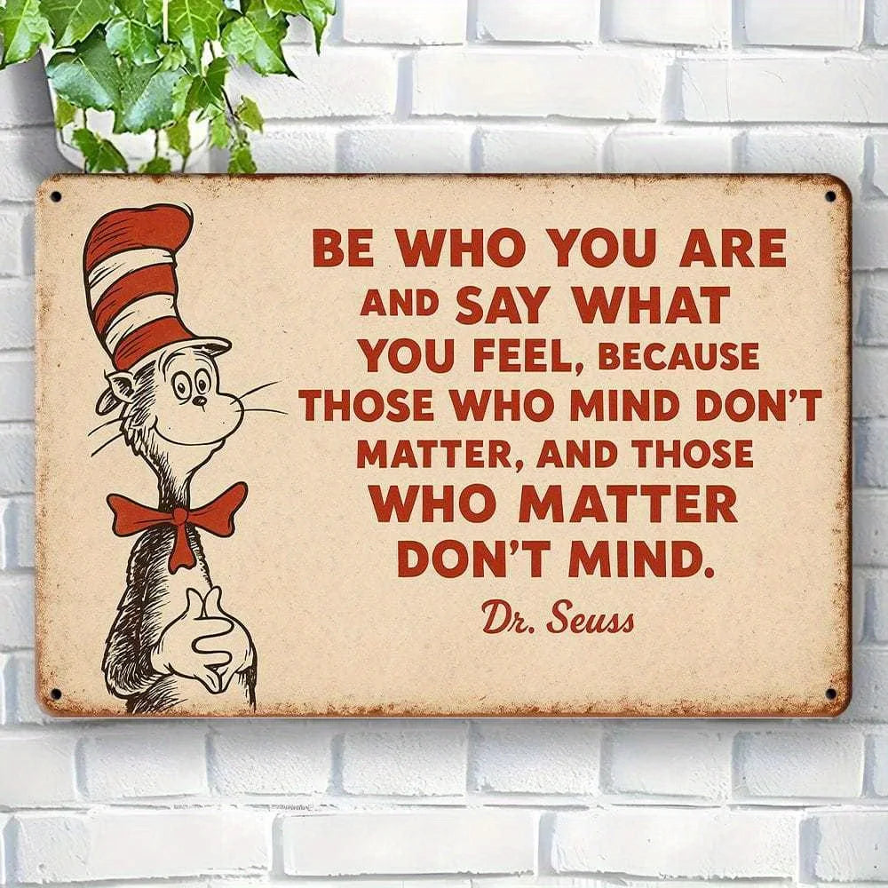 Dr. Seuss metal sign, 20x30cm.