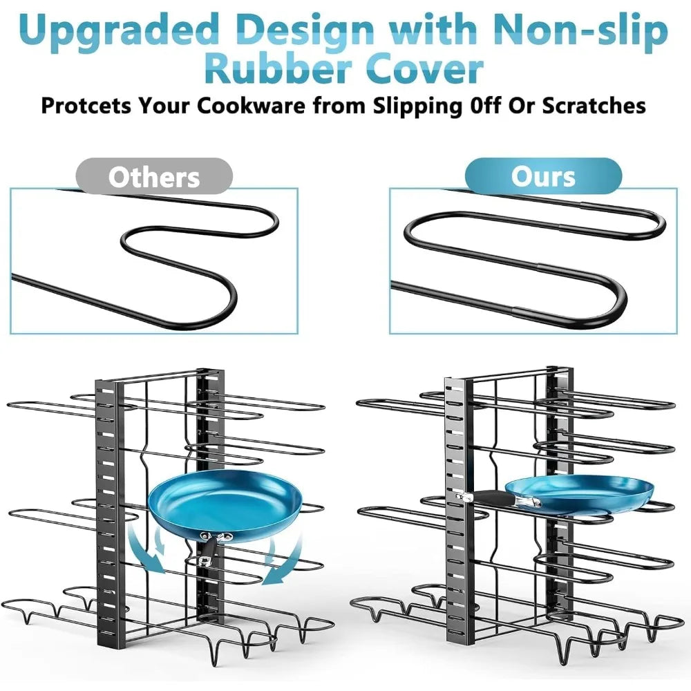 Adjustable Pan Organizer Kitchen Organization
