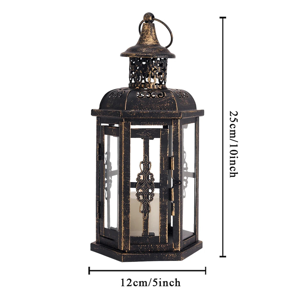 Vintage Nordic Candle Holder Hanging Lantern