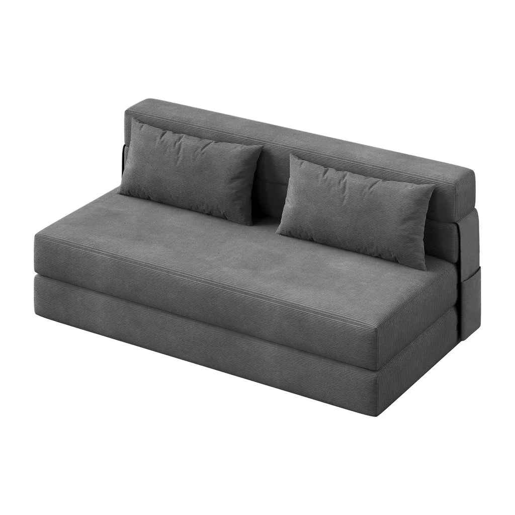 Folding Sofa Bed Convertible Sleeper Soft Corduroy Loveseat Couch