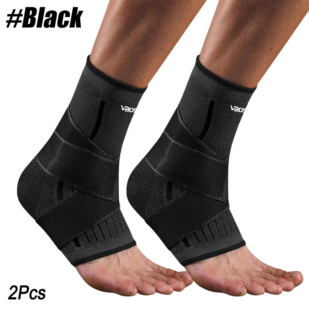 Adjustable Elastic Ankle Brace Compression Sleeve Foot Support