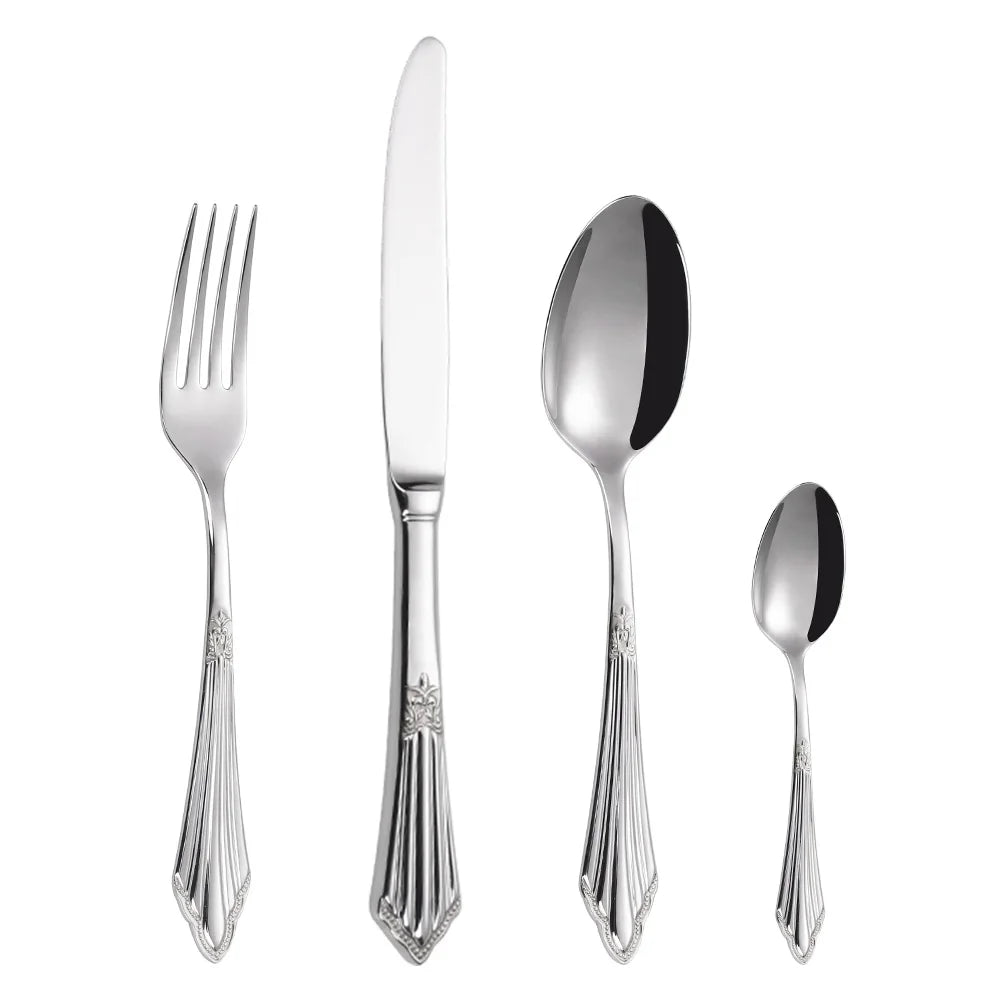 4/8/12/16/20 Pieces Gold Plated Luxury Silverware