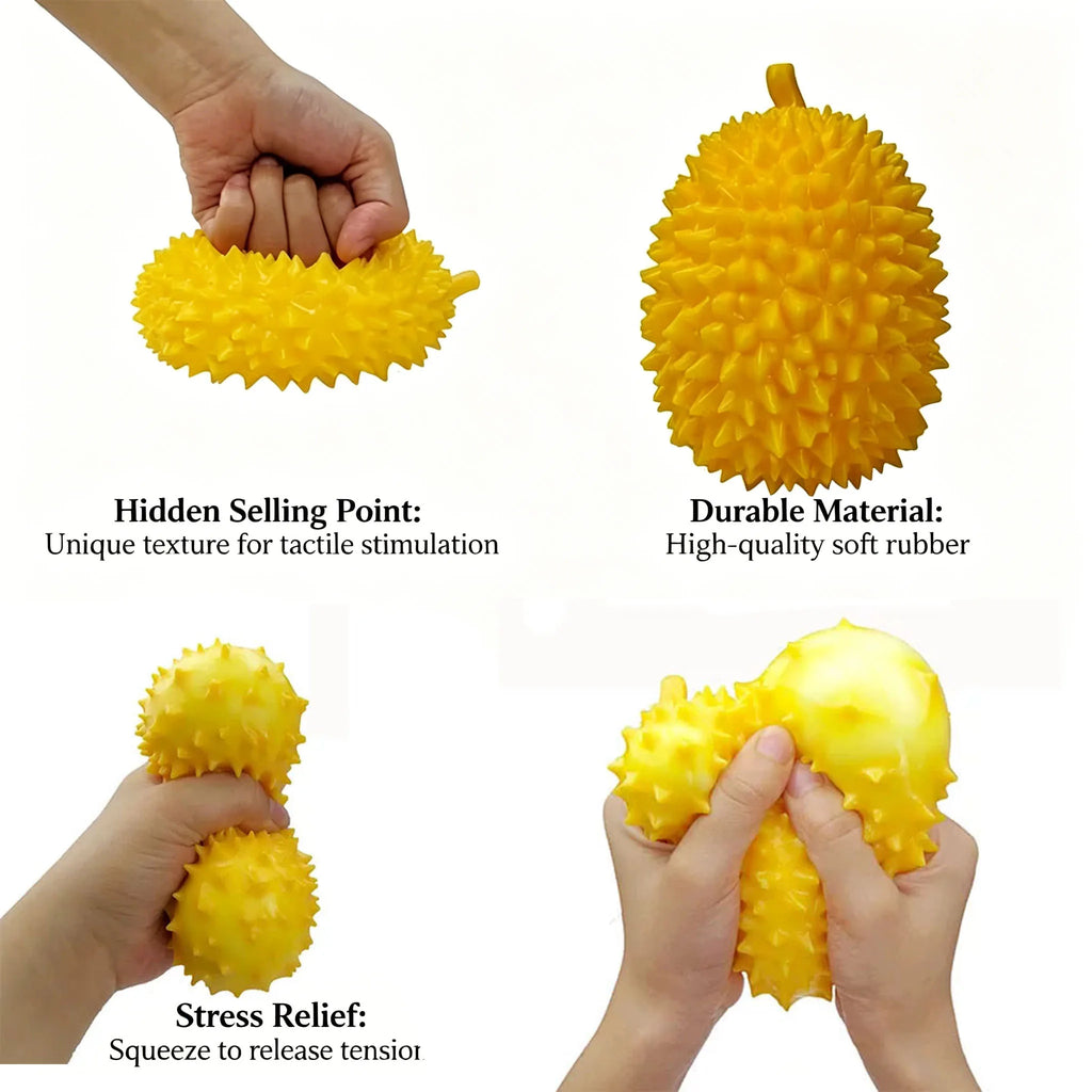 Squishy Toy, Multi Color Prickly Fruit  Anxiety Hand Squeeze Toy for Kids Teens Adults