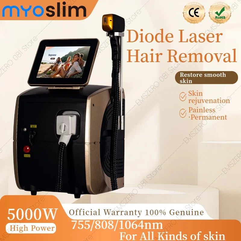 5000W Face 808nm Diode Hair Removal Machine