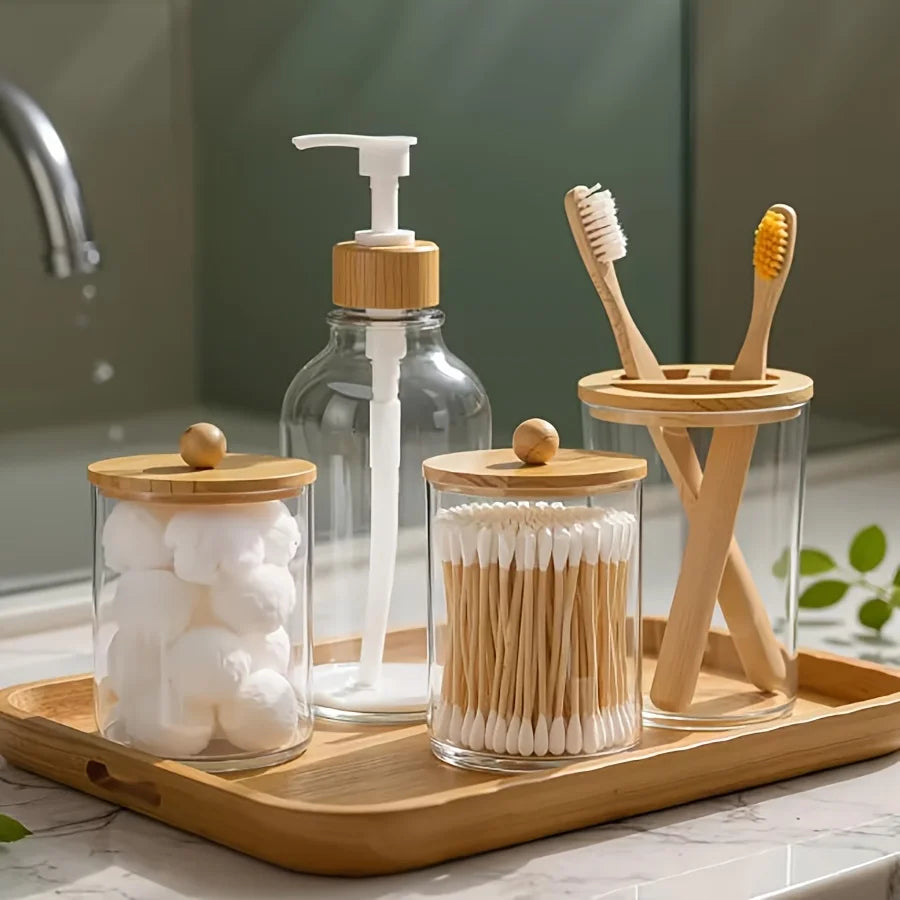 Boho Bathroom Accessories Sets Complete Bathroom Canister Accessory
